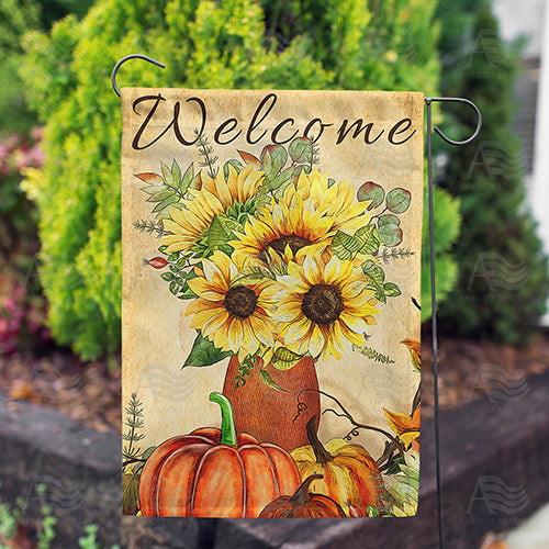 Vase Of Sunflowers Double Sided Garden Flag