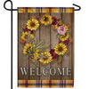 Fall Welcome Wreath Double Sided Garden Flag