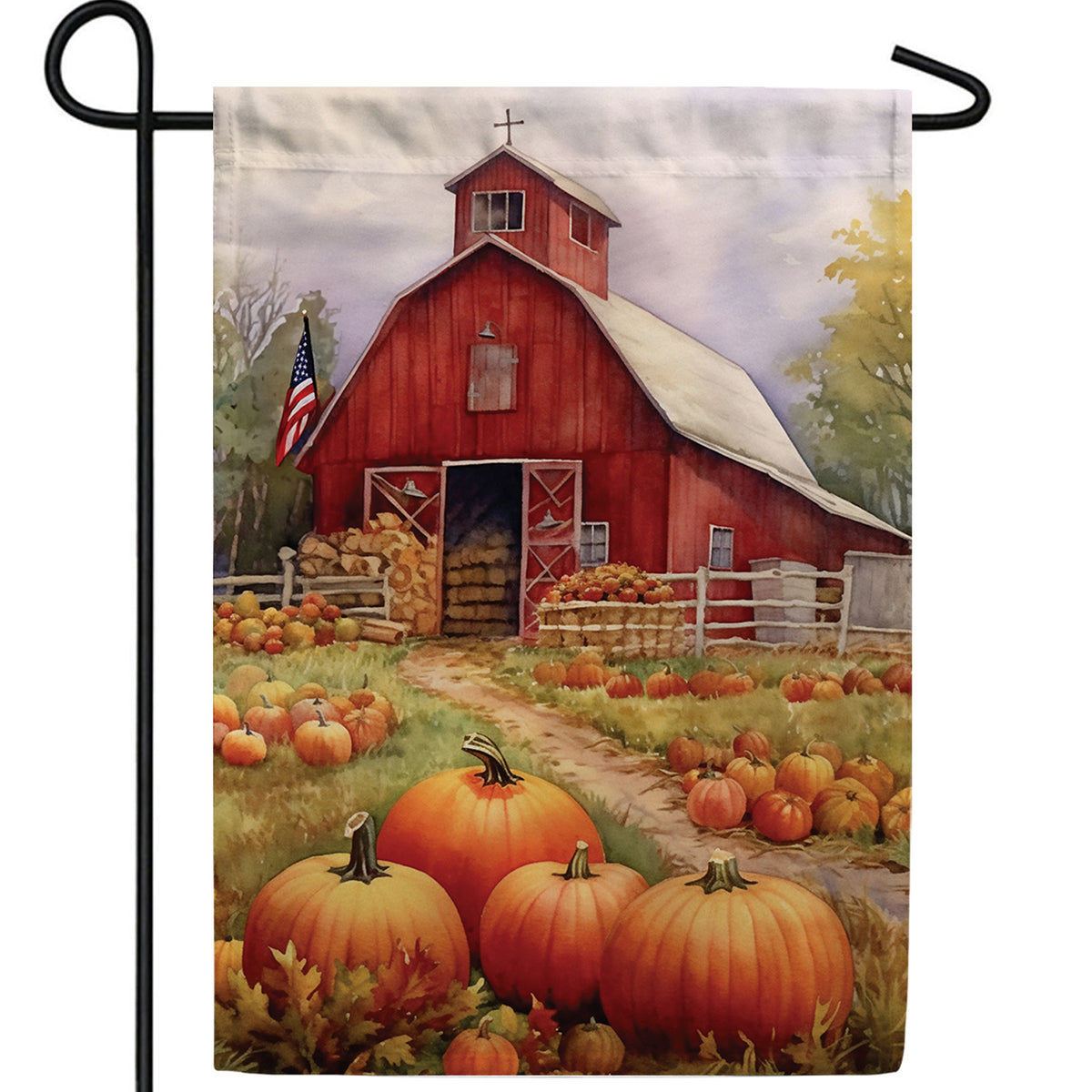 American Pumpkin Farm Double Sided Garden Flag