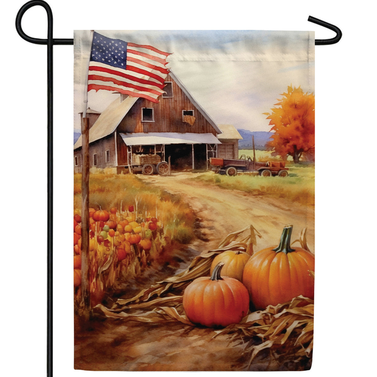 Old Pumpkin Farm Double Sided Garden Flag