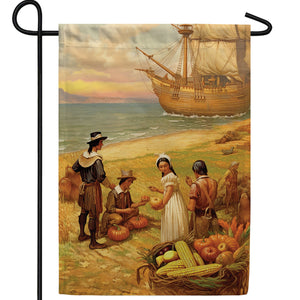 Thanksgiving Vegetable Market Double Sided Garden Flag