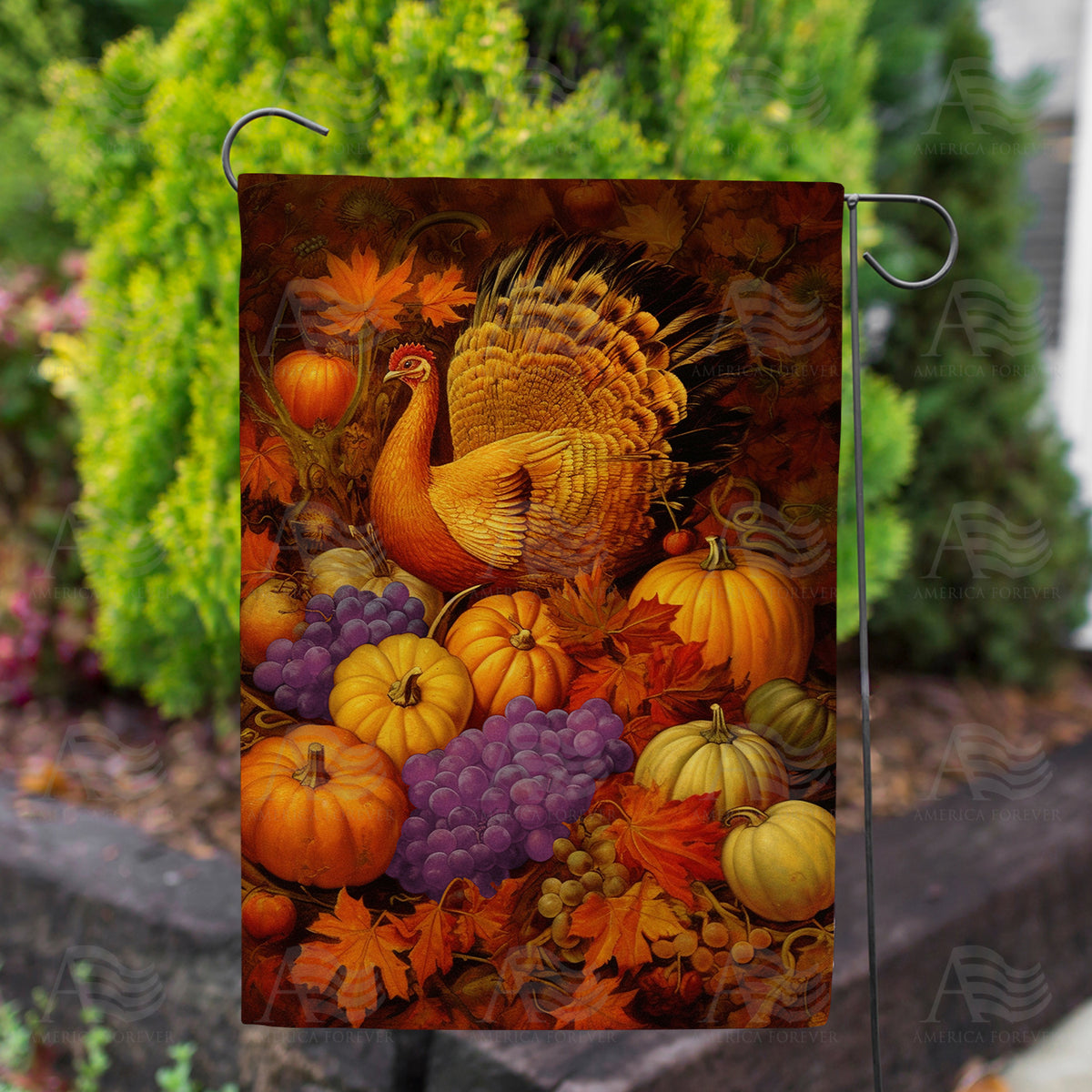 Renaissance Thanksgiving Double Sided Garden Flag
