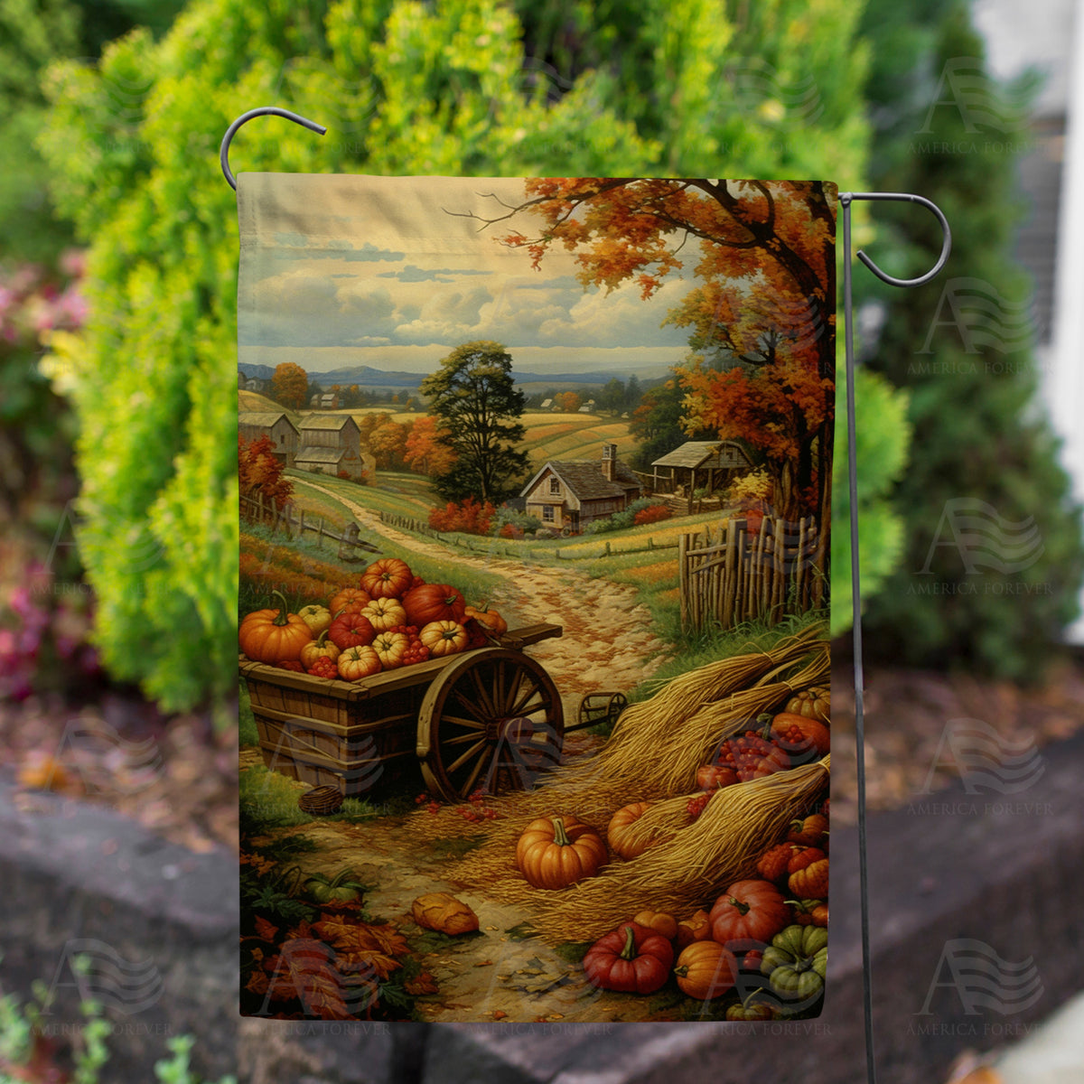 Peaceful Autumn Valley Double Sided Garden Flag