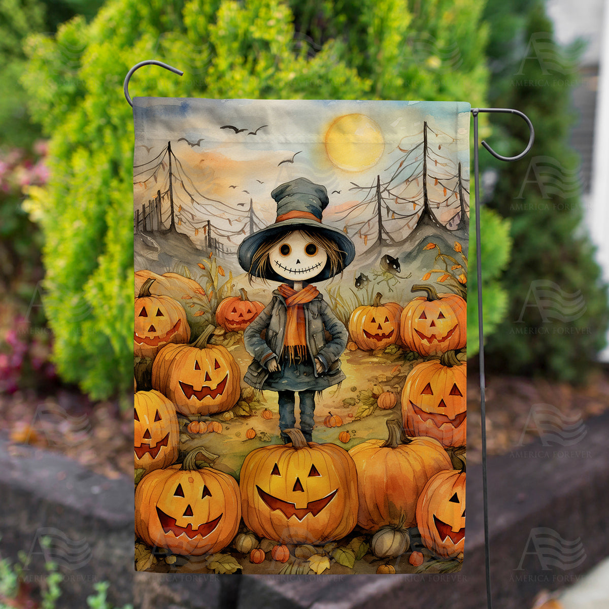 Penelope's Pumpkin Patch Double Sided Garden Flag