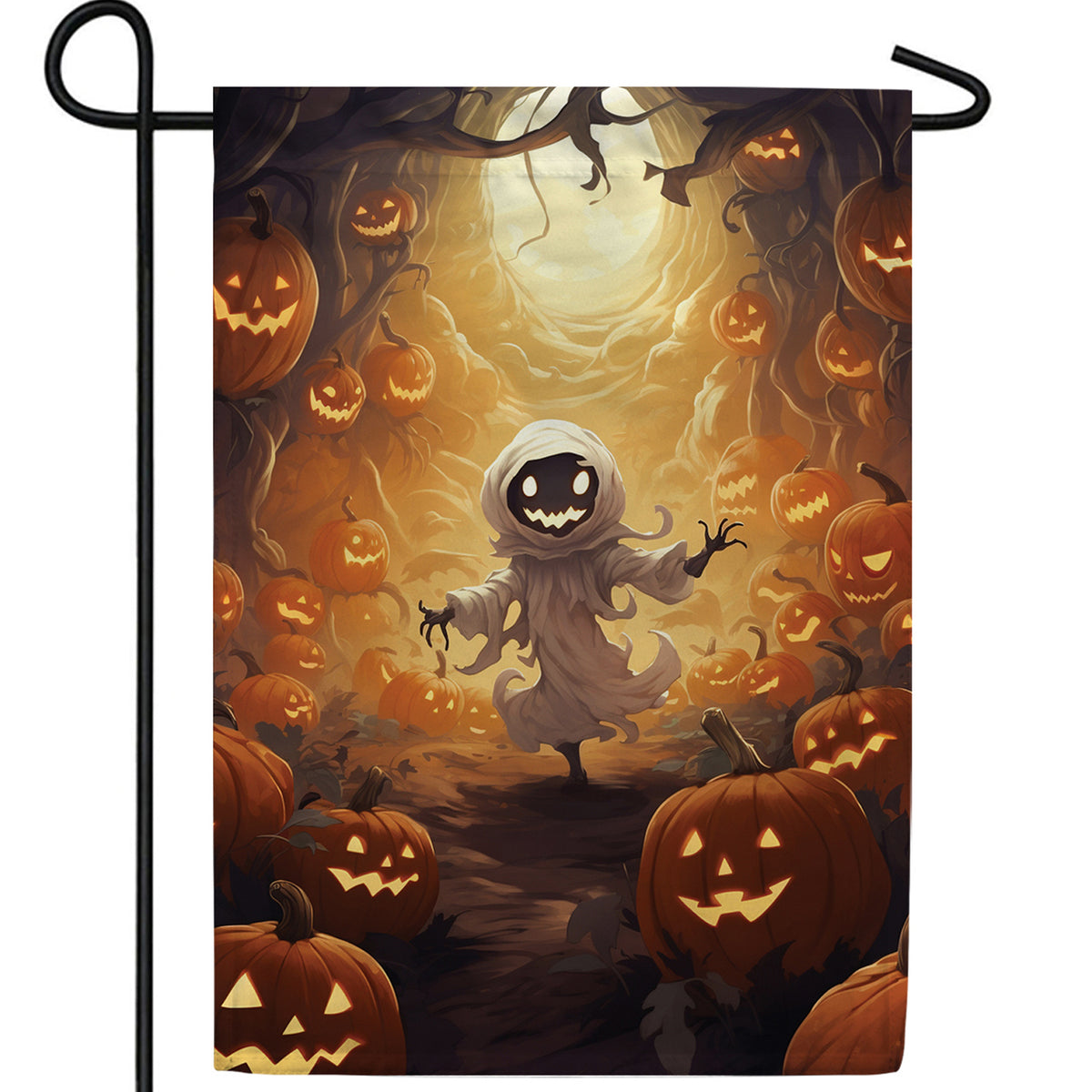 Wicked Pumpkin Tunnel Double Sided Garden Flag