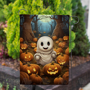 Little Happy Ghost Double Sided Garden Flag