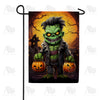 Little Frankie Goes Trick Or Treating Double Sided Garden Flag