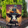 Moo... I Mean Boo! Double Sided Garden Flag