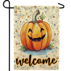 Happy Halloween Pumpkin Double Sided Garden Flag