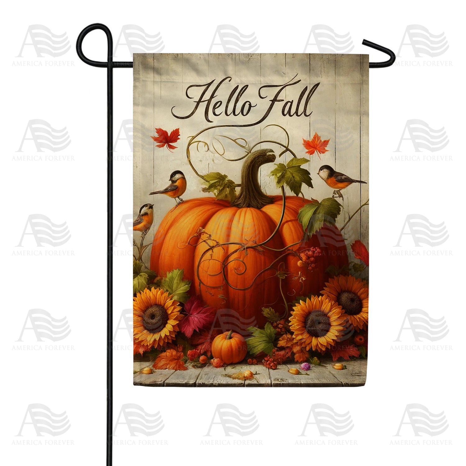 Autumn Pumpkin Welcome Double Sided Garden Flag