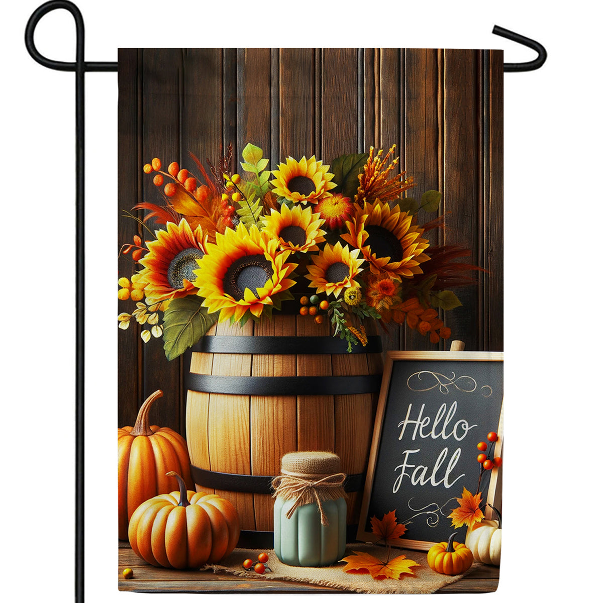 Harvest Sunflower Ensemble Double Sided Garden Flag