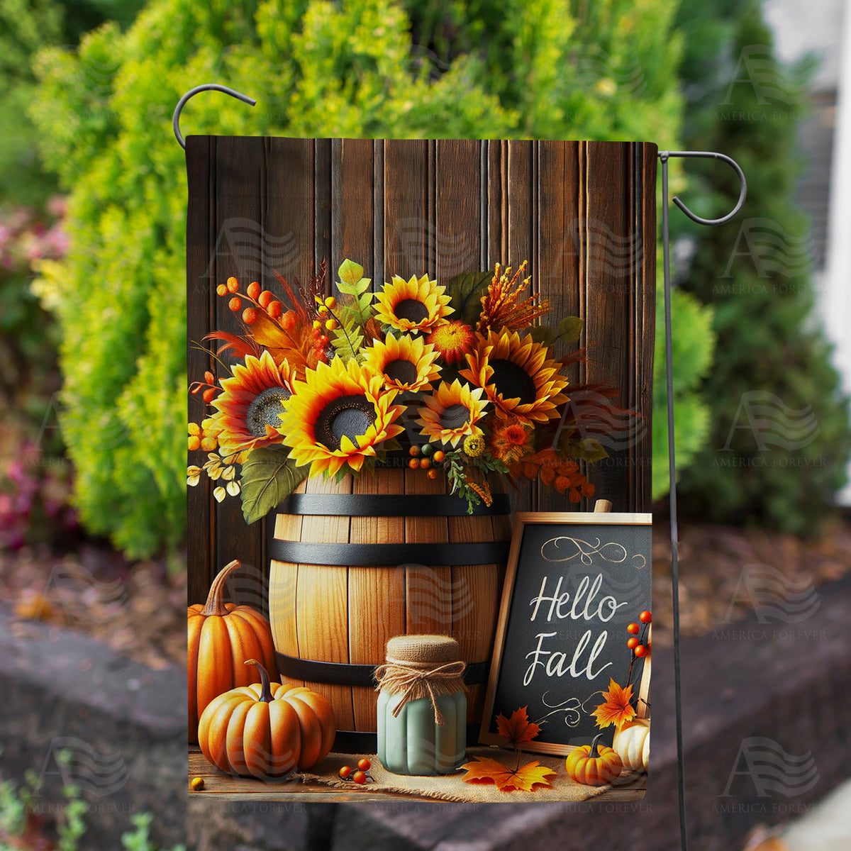 Harvest Sunflower Ensemble Double Sided Garden Flag