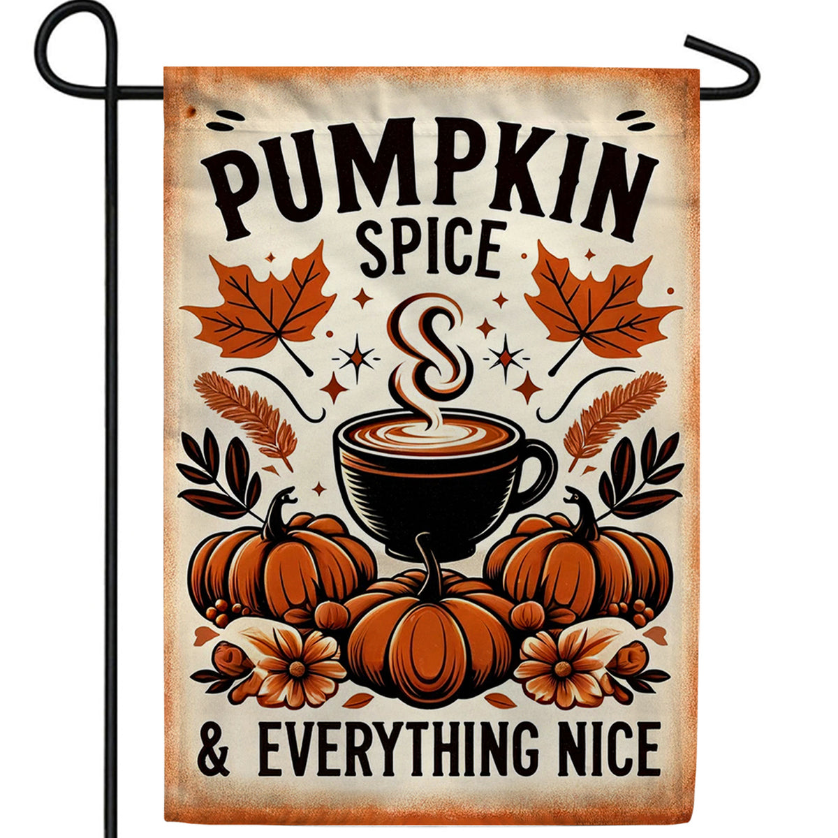 Autumn Pumpkin Spice Double Sided Garden Flag