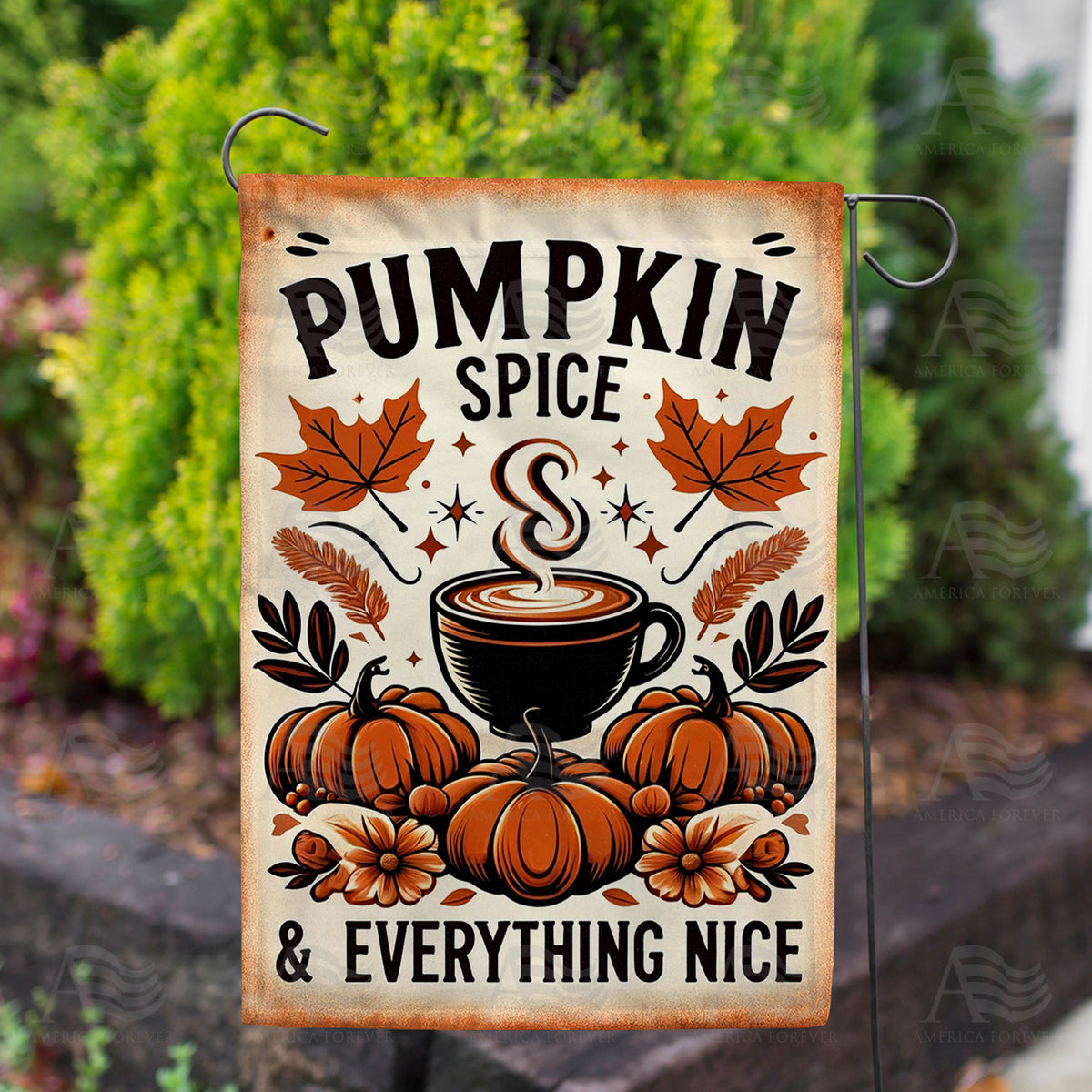 Autumn Pumpkin Spice Double Sided Garden Flag