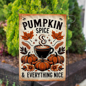 Autumn Pumpkin Spice Double Sided Garden Flag