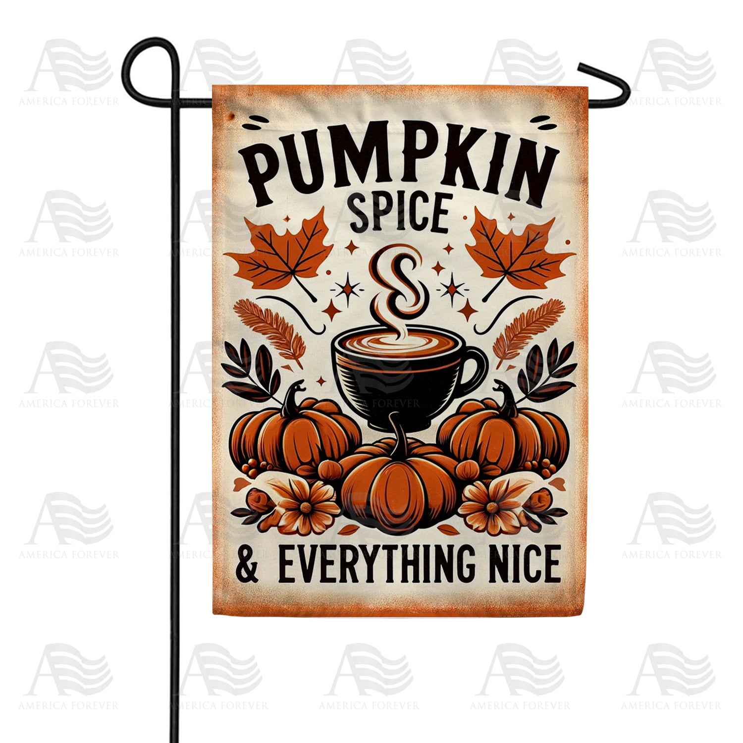 Autumn Pumpkin Spice Double Sided Garden Flag