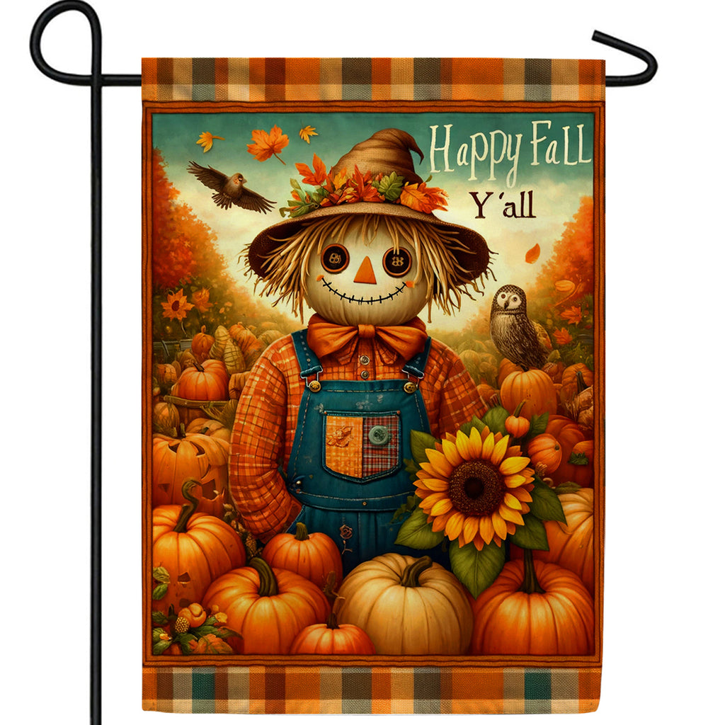 Fall Y'all Scarecrow Double Sided Garden Flag