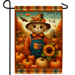 Fall Y'all Scarecrow Double Sided Garden Flag