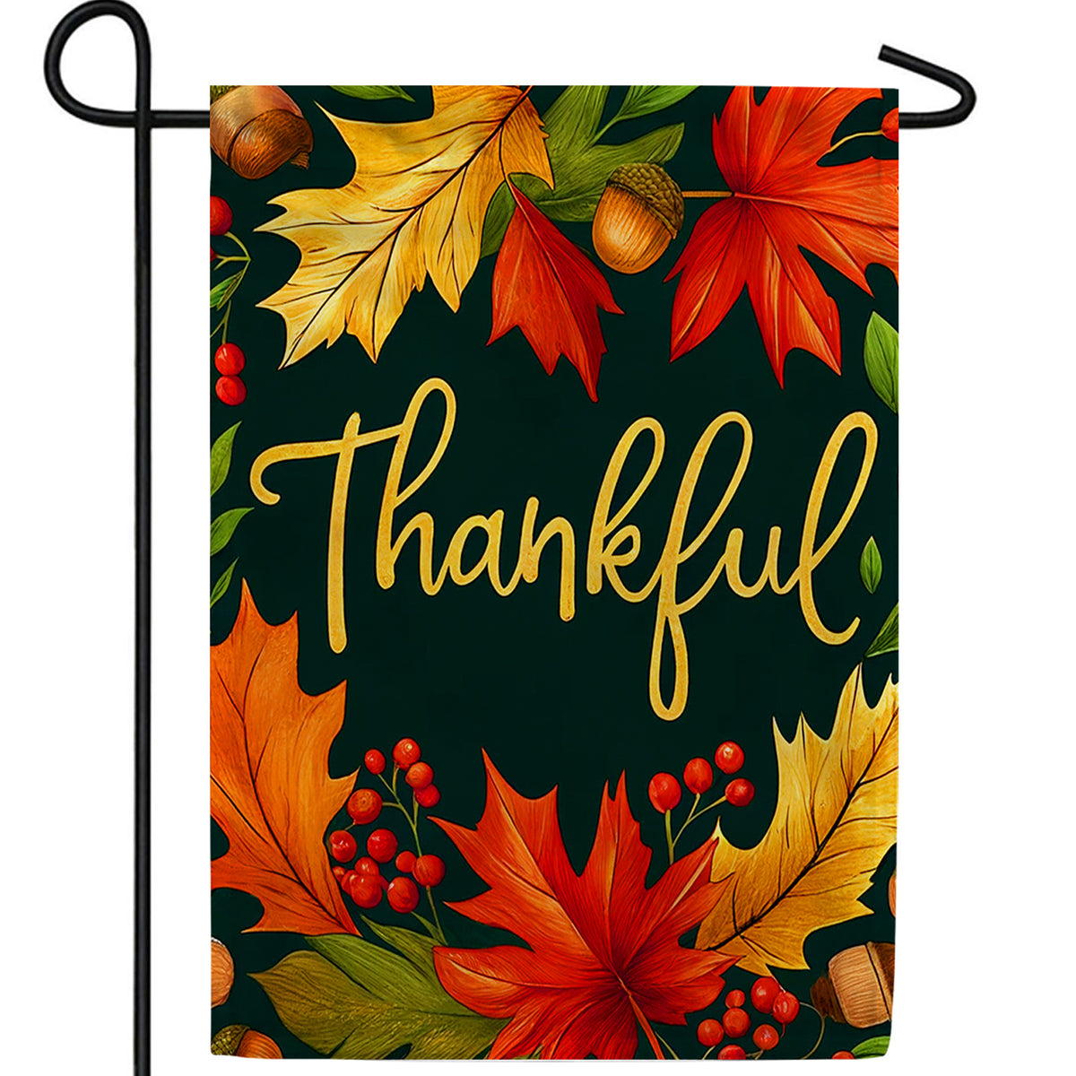 Thankful Leaves Double Sided Garden Flag