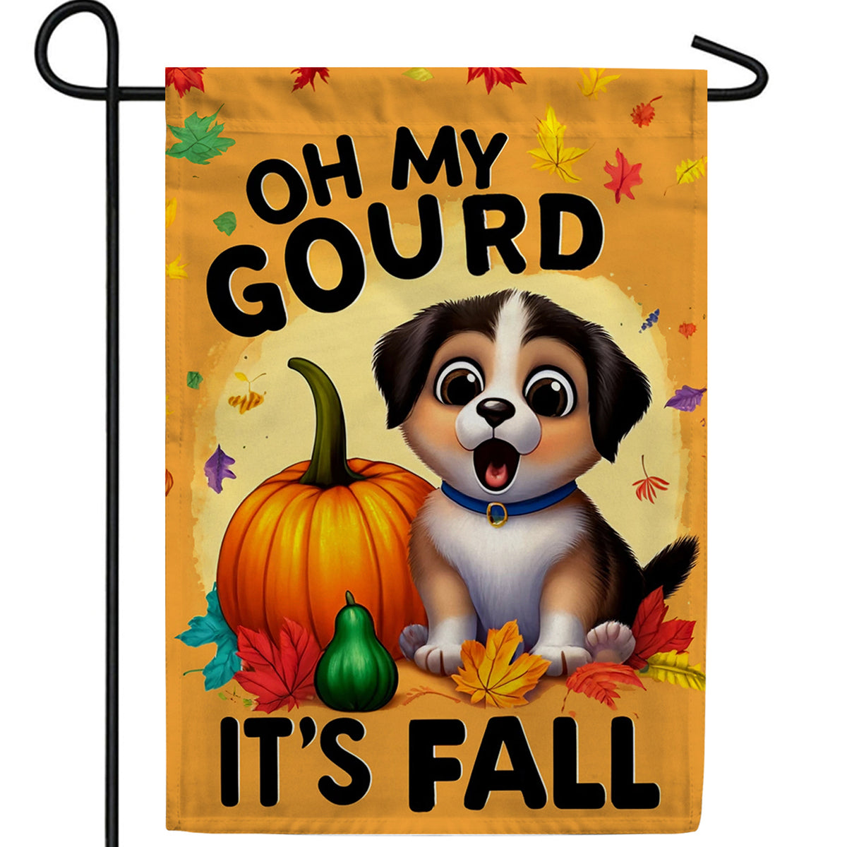 Oh My Gourd Double Sided Garden Flag