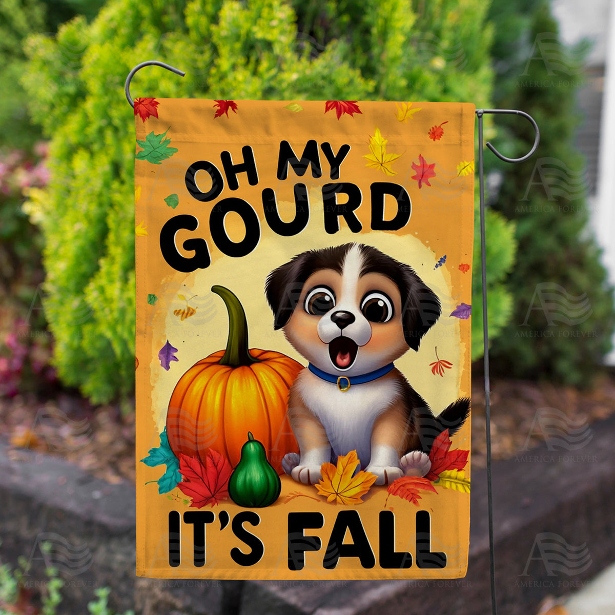 Oh My Gourd Double Sided Garden Flag