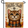 America Forever Hello Fall Cat Double Sided Garden Flag
