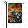 America Forever Hello Fall Kitty Double Sided Garden Flag