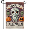 Happy Halloween Mummy Double Sided Garden Flag