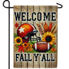 Welcome Fall Y??ll Football Double Sided Garden Flag