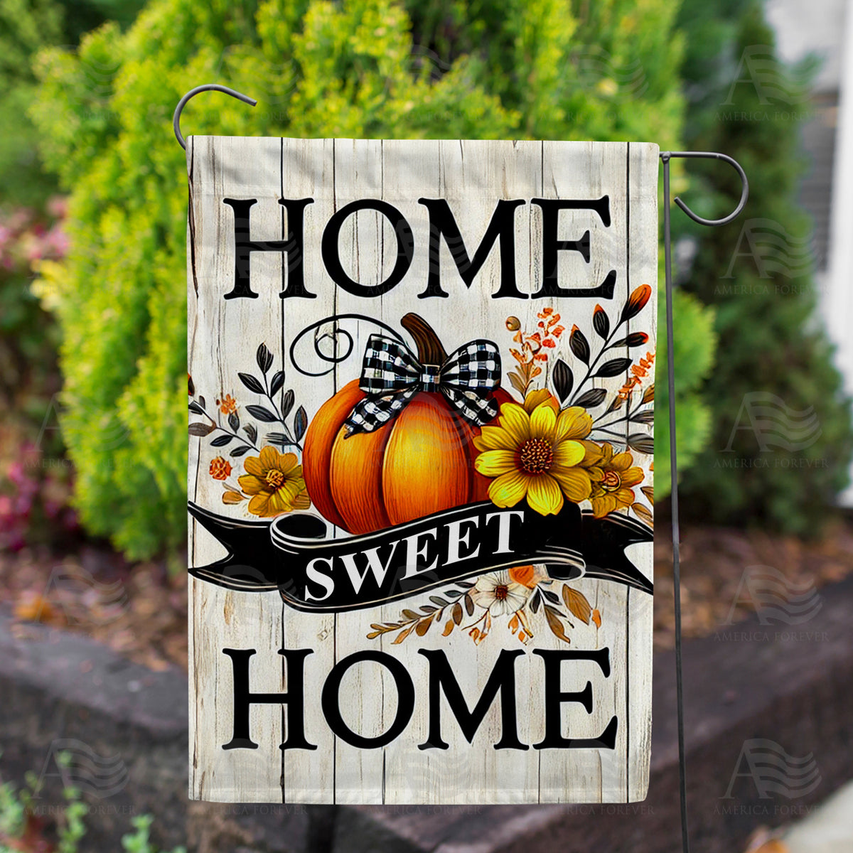 Home Sweet Home Pumpkin Double Sided Garden Flag