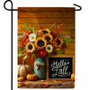 Hello Fall Sunflower Bouquet Double Sided Garden Flag