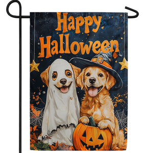 Halloween Dogs Double Sided Garden Flag