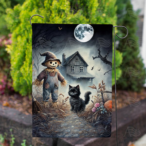 Haunted House Halloween Double Sided Garden Flag