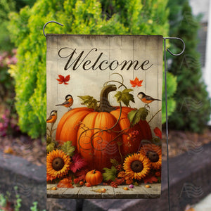 Autumn Harvest Welcome Double Sided Garden Flag
