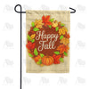 Happy Fall Wreath Double Sided Garden Flag 