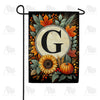 Sunflower Pumpkin Monogram Double Sided Garden Flag 12.5" x 18"