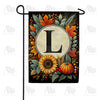 Sunflower Pumpkin Monogram Double Sided Garden Flag 12.5" x 18"