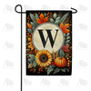 Sunflower Pumpkin Monogram Double Sided Garden Flag 12.5" x 18"
