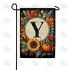 Sunflower Pumpkin Monogram Double Sided Garden Flag 12.5" x 18"