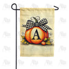 Fall Pumpkin Monogram Garden Flag