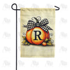 Fall Pumpkin Monogram Garden Flag
