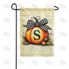 Fall Pumpkin Monogram Garden Flag