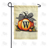 Fall Pumpkin Monogram Garden Flag