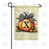 Fall Pumpkin Monogram Garden Flag