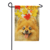 Fall Pomeranian with Ladybug Garden Flag