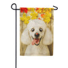 Fall Poodle with Ladybug Garden Flag
