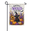 Something Wicked Grows Here Black Cat Garden Flag