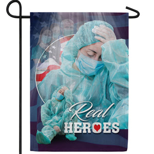 Worn Out But Dedicated Double Sided Garden Flag