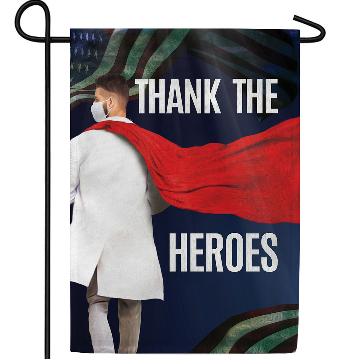 Thank The Heroes Double Sided Garden Flag