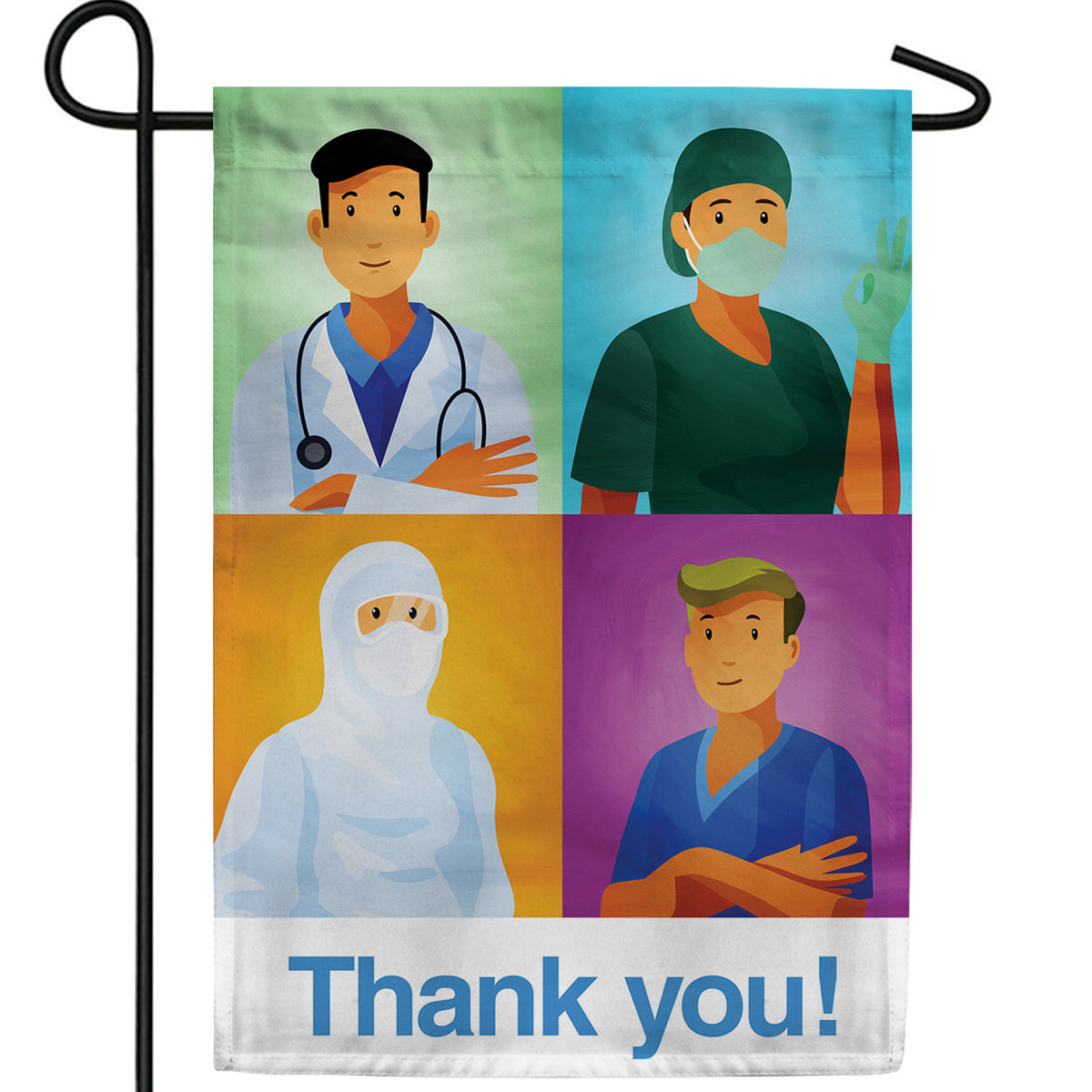 Thank You Medical Heroes Double Sided Garden Flag